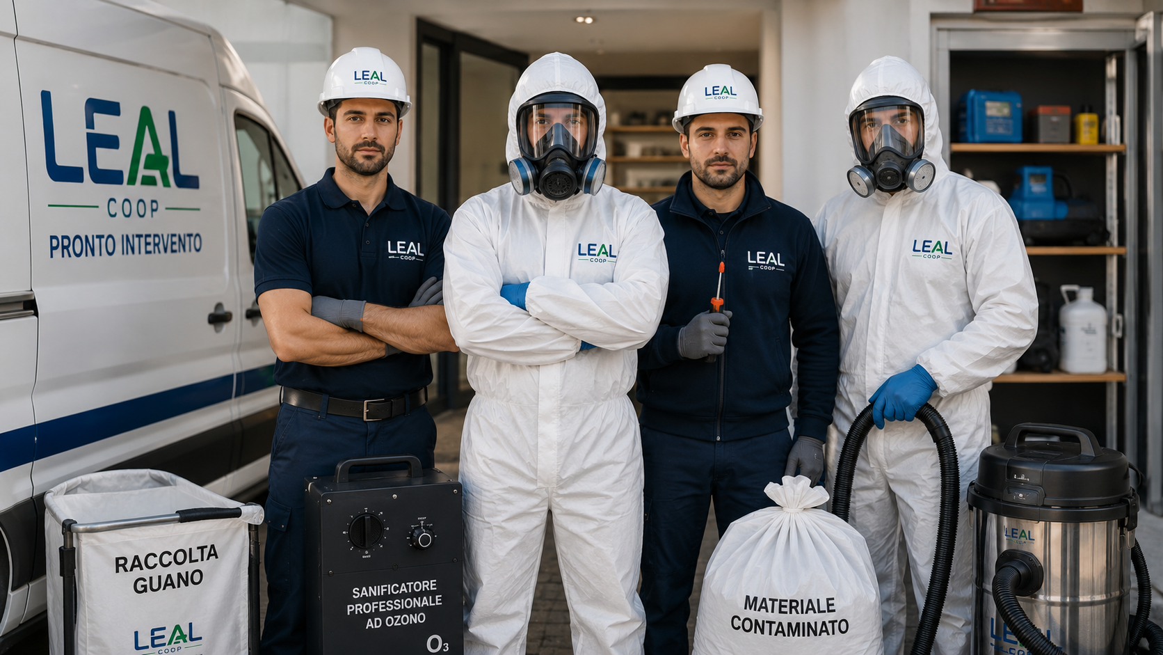 Il team Leal Coop pronto intervento Lombardia